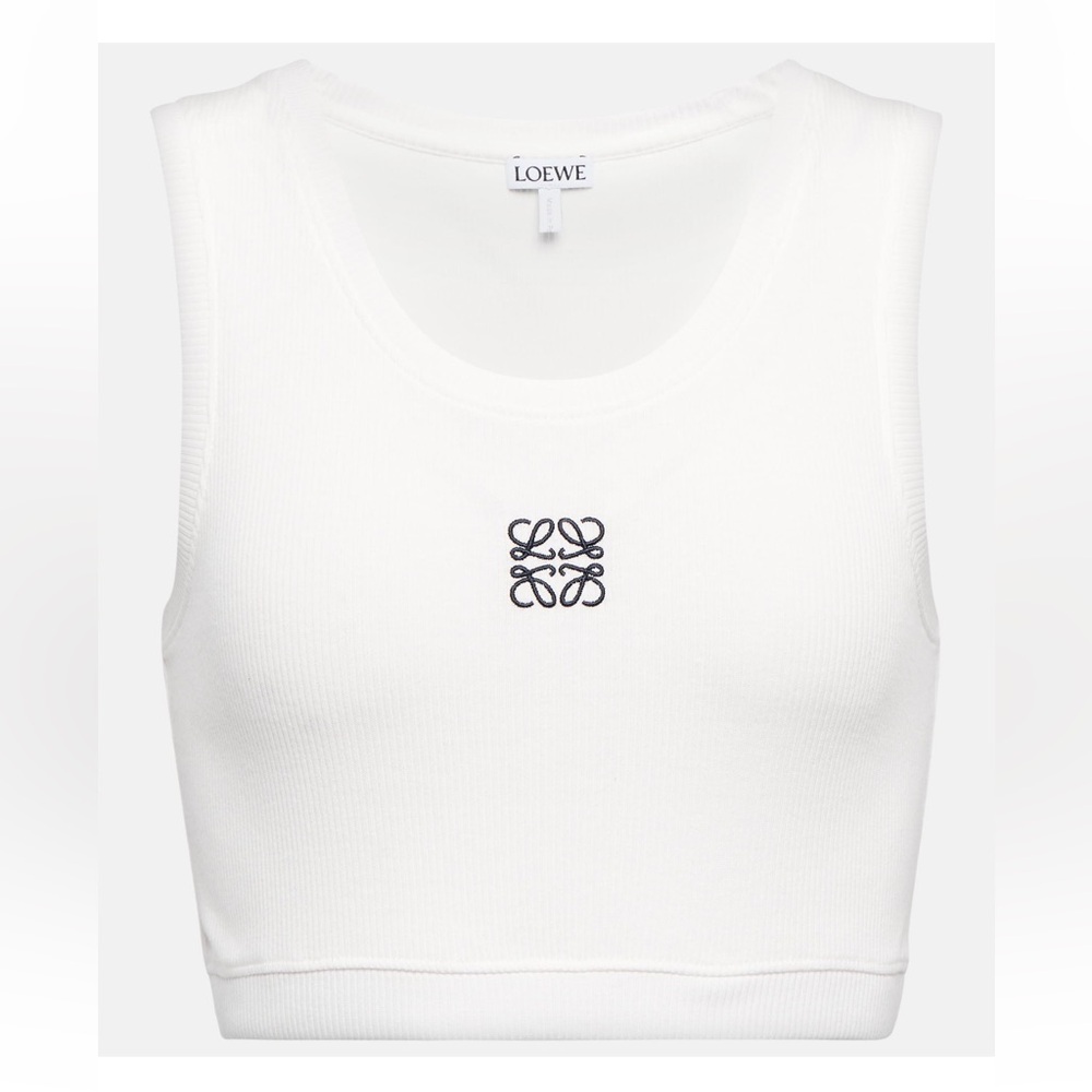 NWT women’s Loewe cropped anagram tank in size xs